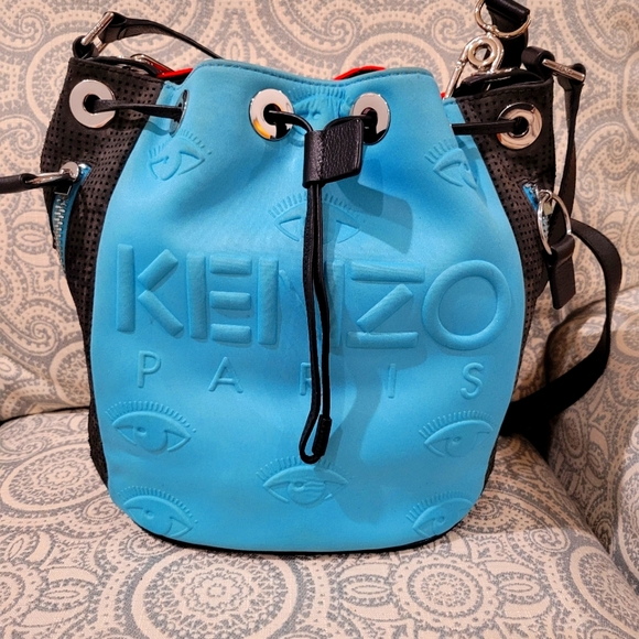 Kenzo Bags Kenzo Neoprene And Leather Bucket Bag Poshmark